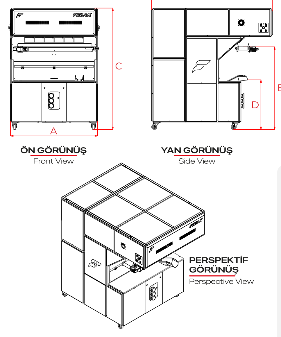 ADM Large 8 — Technical drawing and installation dimensions