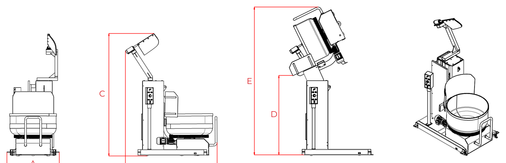 FKD 250 — Technical drawing and installation dimensions